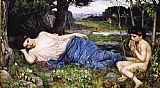 Listening to His Sweet Pipings by John William Waterhouse